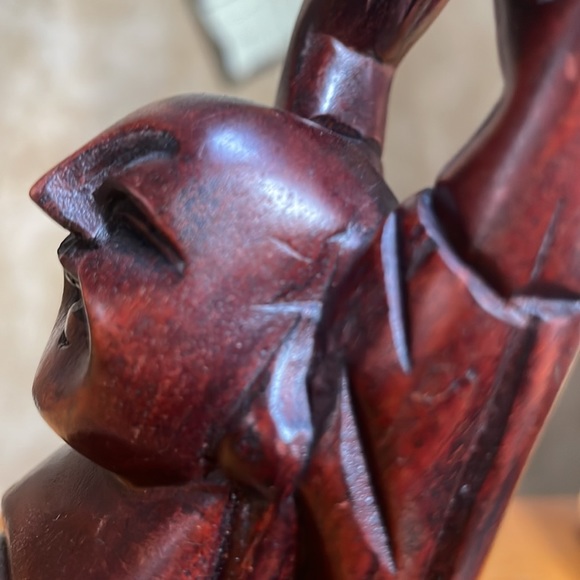 Good Luck Hand Crafted Wooden Big Belly Buddha - Picture 11 of 13